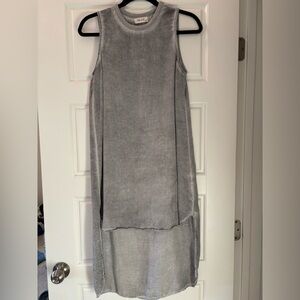 Anthropology Bella Dahl Grey Sleeveless High Low Dress Size XS